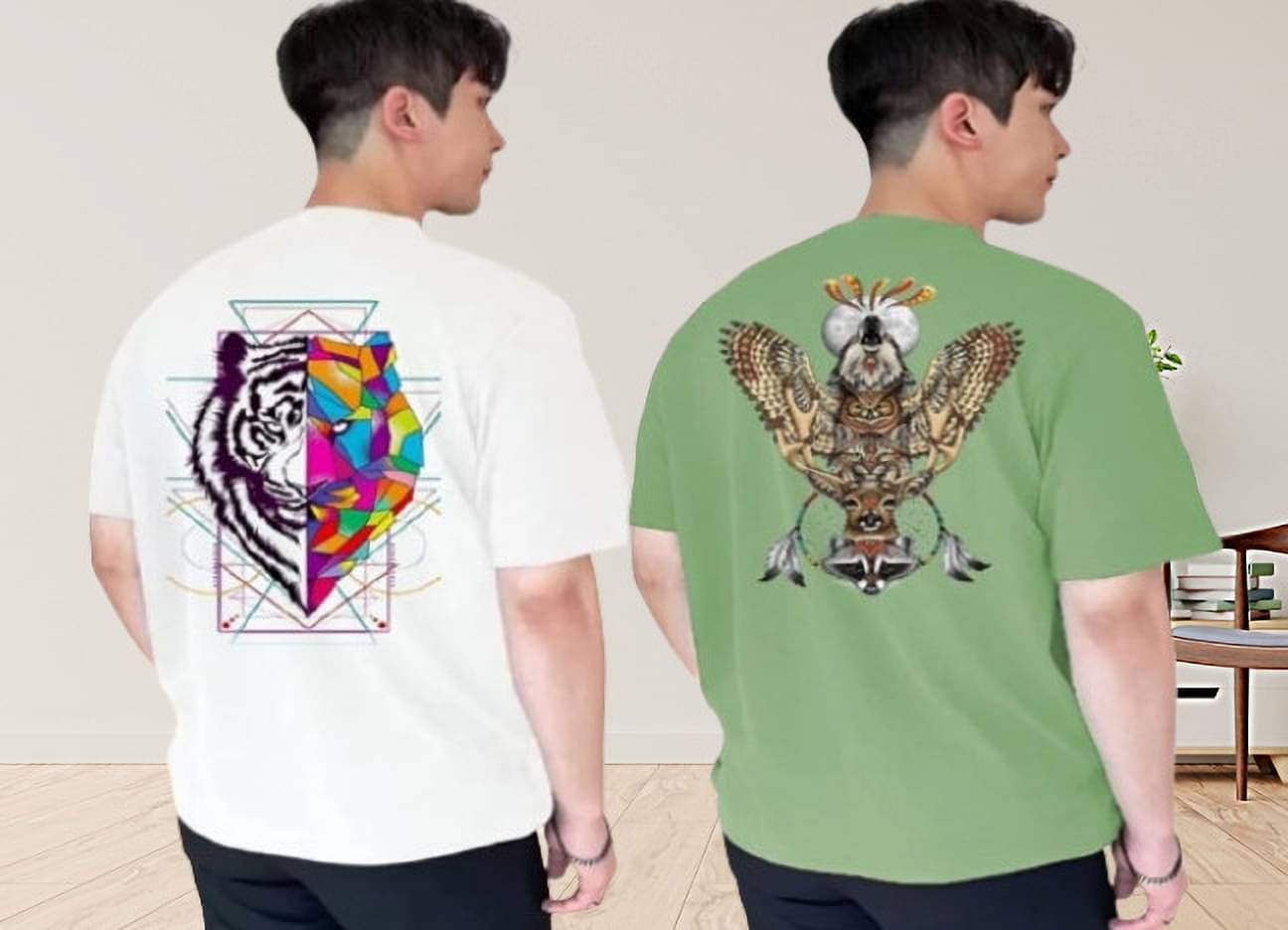 Kintu Parantu Polyester Regular Fit Printed Half Sleeves Men's Round T-Shirt - Multicolor12 ( Pack of 2 ) Kintu Parantu Polyester Regular Fit Printed Half Sleeves Men's Round T-Shirt - Multicolor12 ( Pack of 2 )