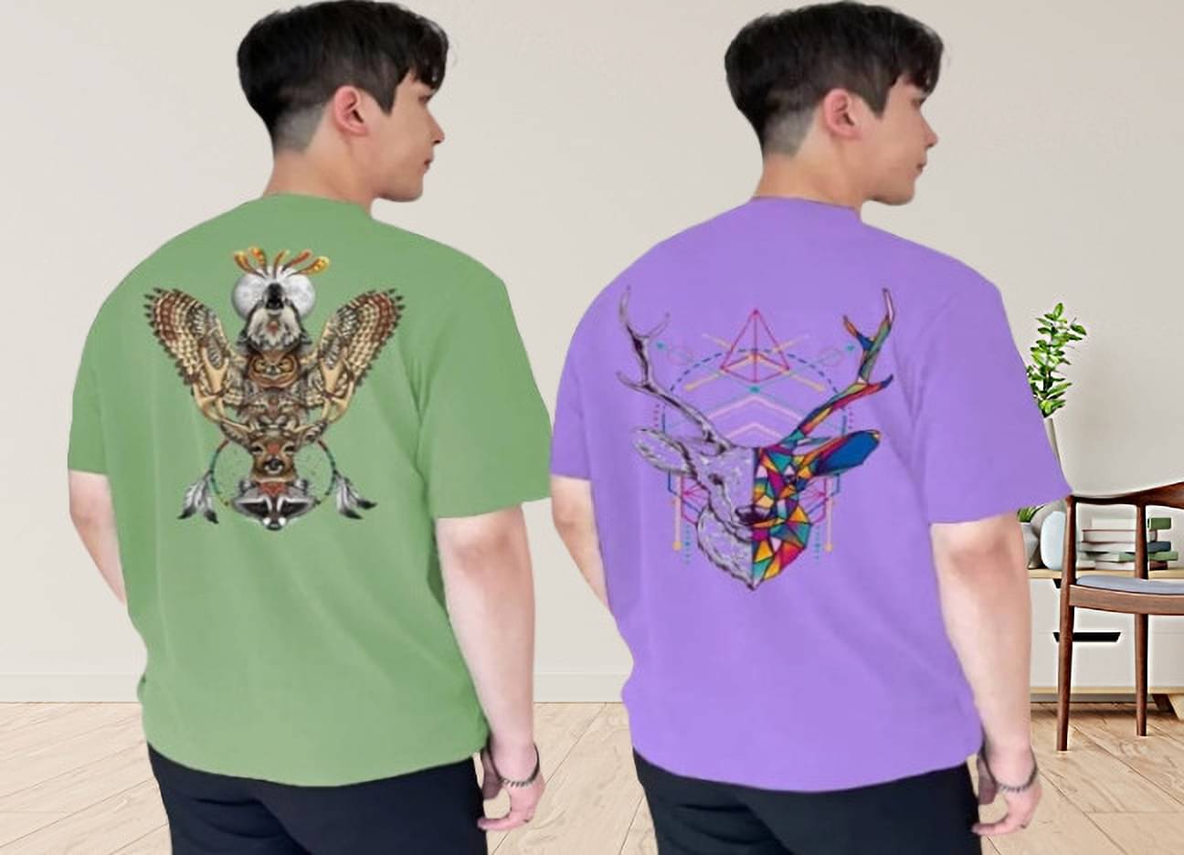 Kintu Parantu Polyester Regular Fit Printed Half Sleeves Men's Round T-Shirt - Multicolor9 ( Pack of 2 ) Kintu Parantu Polyester Regular Fit Printed Half Sleeves Men's Round T-Shirt - Multicolor9 ( Pack of 2 )