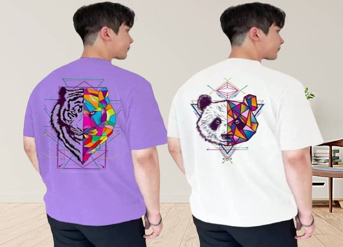 Kintu Parantu Polyester Regular Fit Printed Half Sleeves Men's Round T-Shirt - Multicolor12 ( Pack of 2 ) Kintu Parantu Polyester Regular Fit Printed Half Sleeves Men's Round T-Shirt - Multicolor12 ( Pack of 2 )