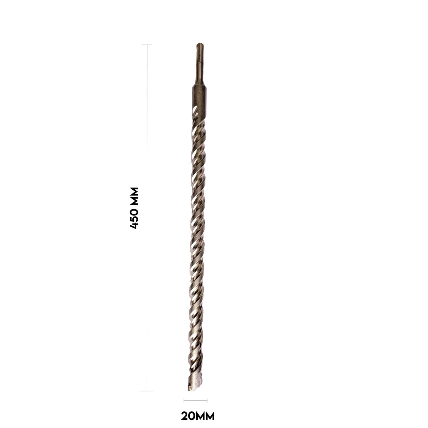 LXMI Steel (20 x 450mm) Cross Tip Plus Hammer Drill Bit (Silver) LXMI Steel (20 x 450mm) Cross Tip Plus Hammer Drill Bit (Silver)