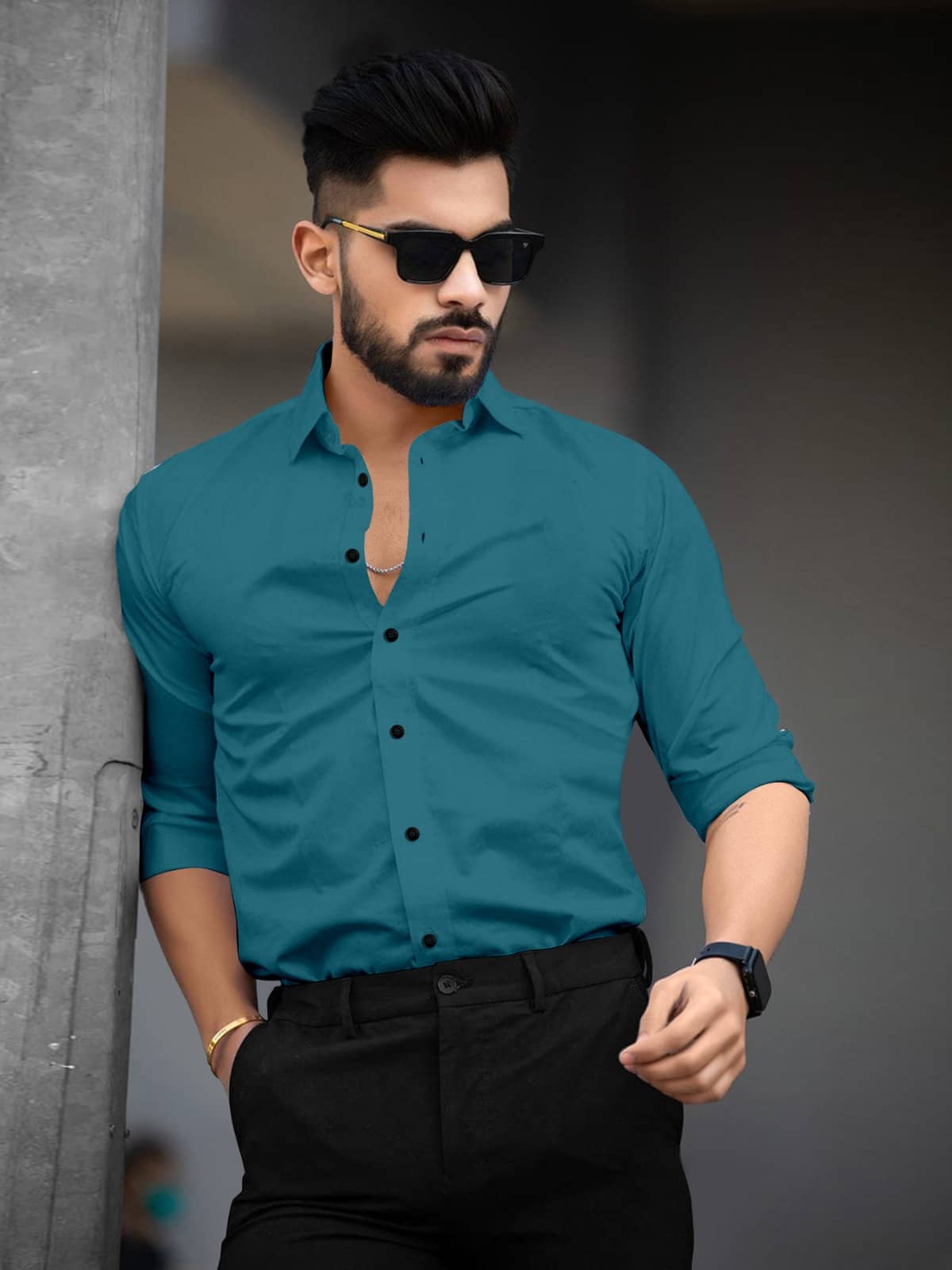Laadli Cotton Blend Regular Fit Full Sleeves Men's Formal Shirt - White ( Pack of 1 )