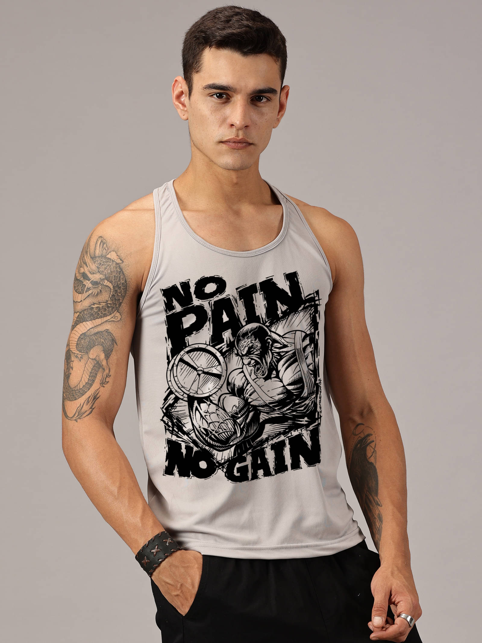 RodZen Pack of 1 Polyester Gym Vest For Men ( Grey ) RodZen Pack of 1 Polyester Gym Vest For Men ( Grey )