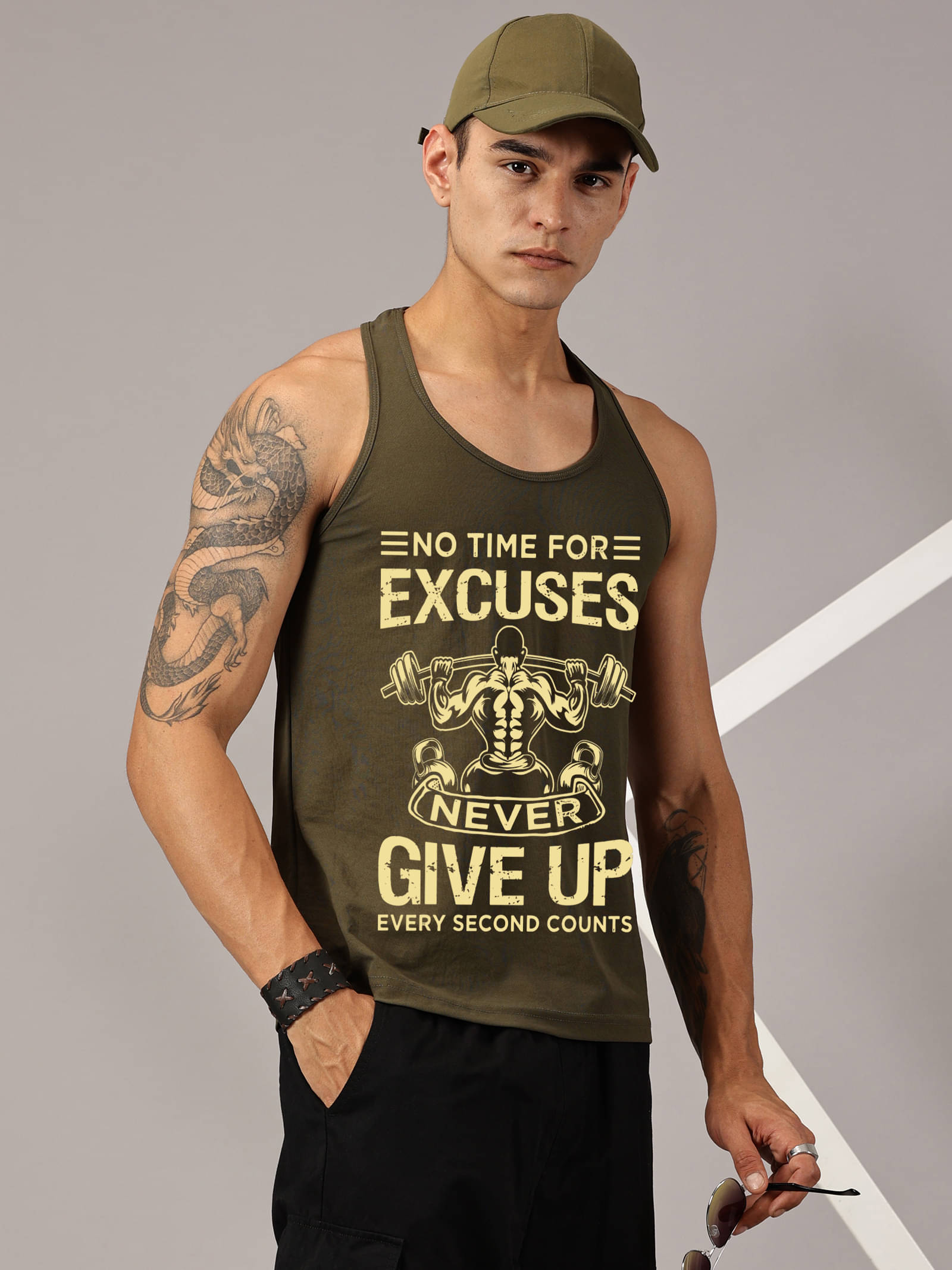 RodZen Pack of 1 Polyester Gym Vest For Men ( Green ) RodZen Pack of 1 Polyester Gym Vest For Men ( Green )