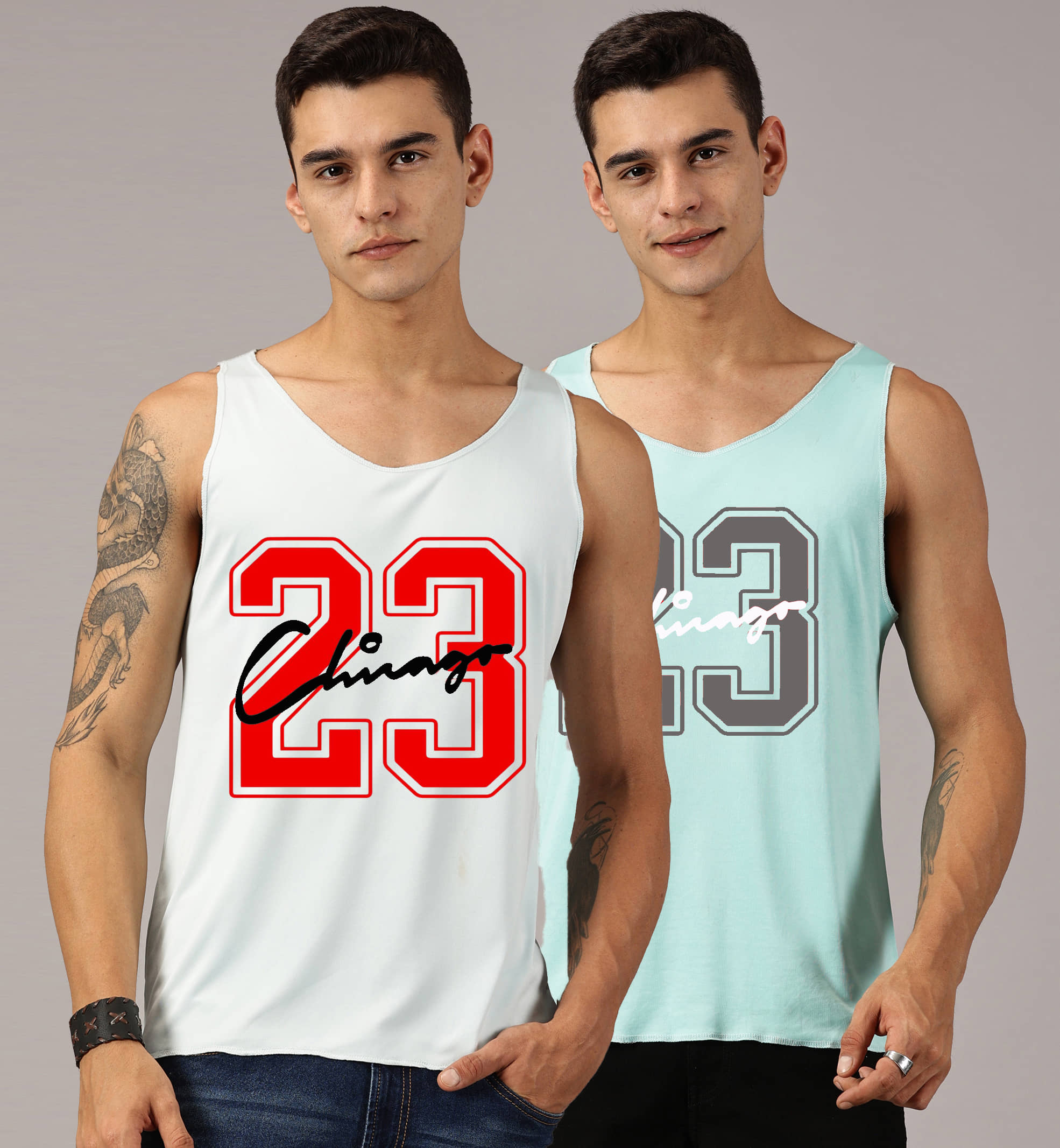 RodZen Pack of 2 Polyester Gym Vest For Men ( Multicolor ) - Nightwear & Loungewear | Buy online on ZillyBuy