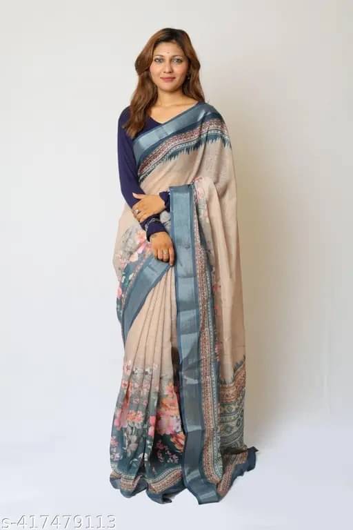 SVB Cotton Blend Self Design Saree With Unstitched Blouse Piece ( Multicolor ) SVB Cotton Blend Self Design Saree With Unstitched Blouse Piece ( Multicolor )