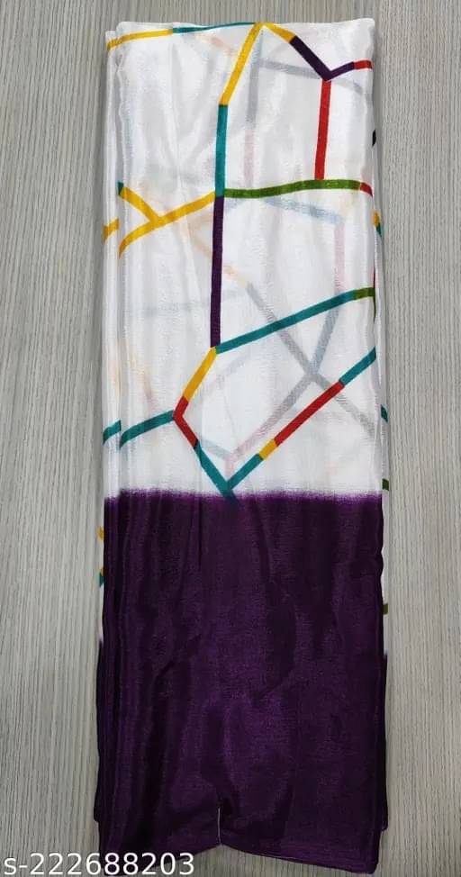     			SVB Georgette Printed Saree With Unstitched Blouse Piece ( Purple )