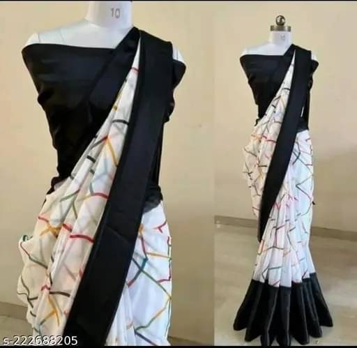 SVB Georgette Printed Saree With Unstitched Blouse Piece ( Black ) SVB Georgette Printed Saree With Unstitched Blouse Piece ( Black )