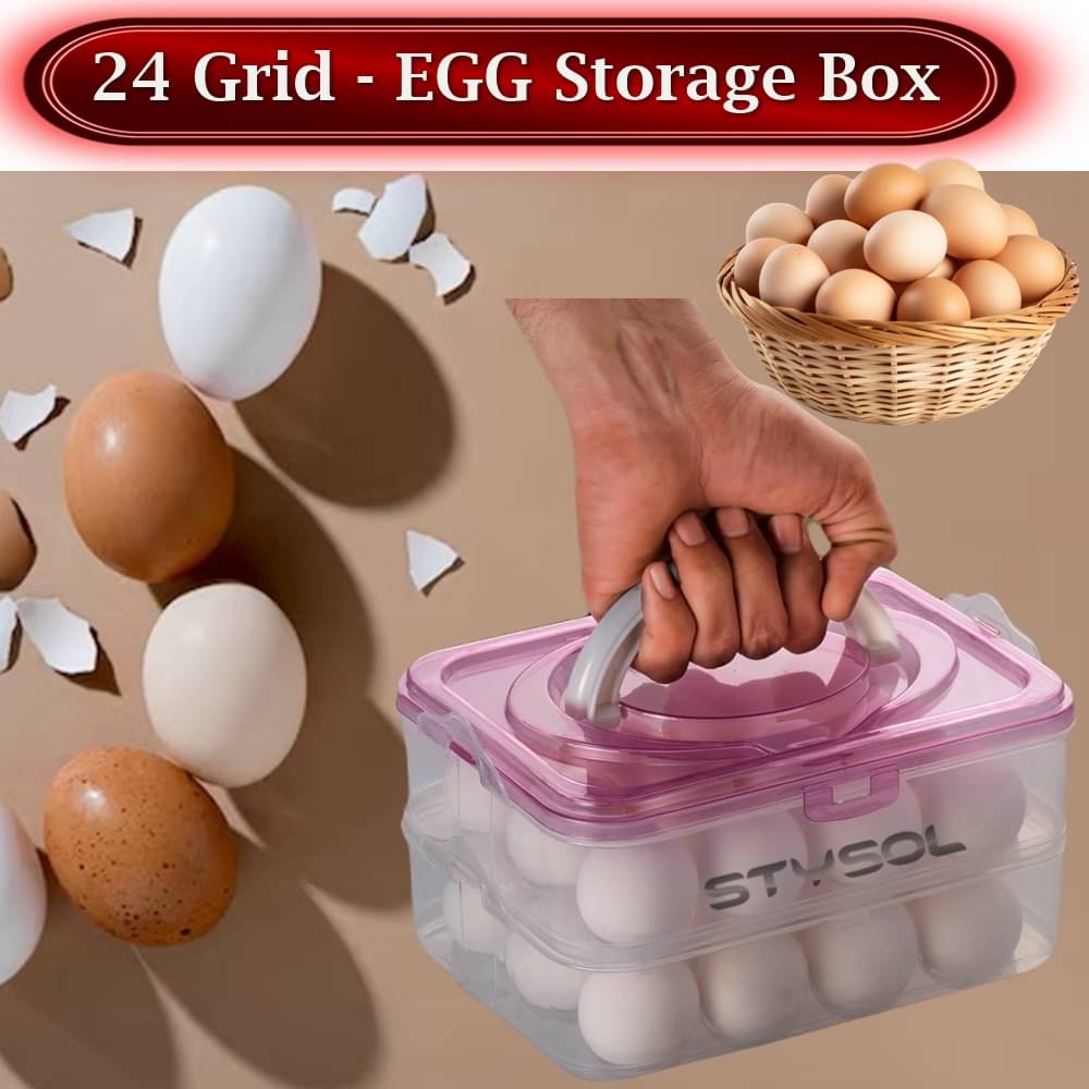     			Stysol Egg Box Plastic White Egg Container ( Set of 1 )