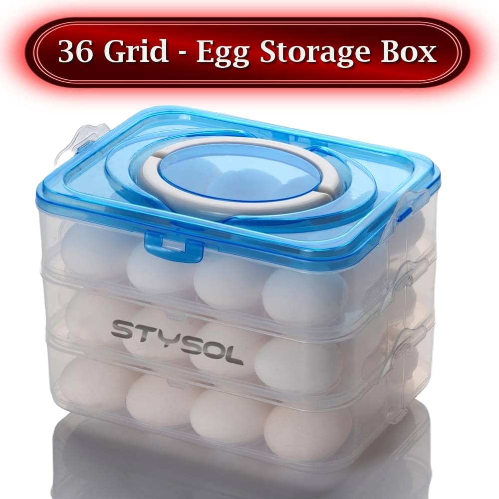     			Stysol Egg Box Plastic White Egg Container ( Set of 1 )