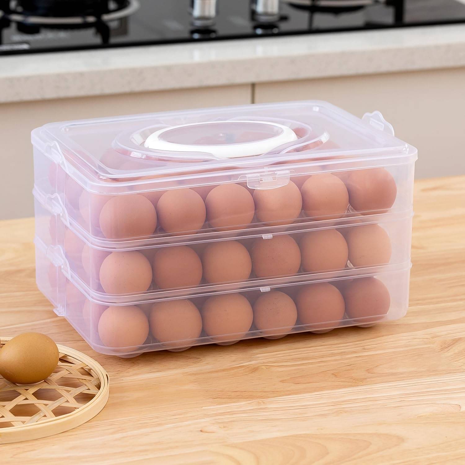     			Stysol Egg Container Plastic White Egg Container ( Set of 1 )