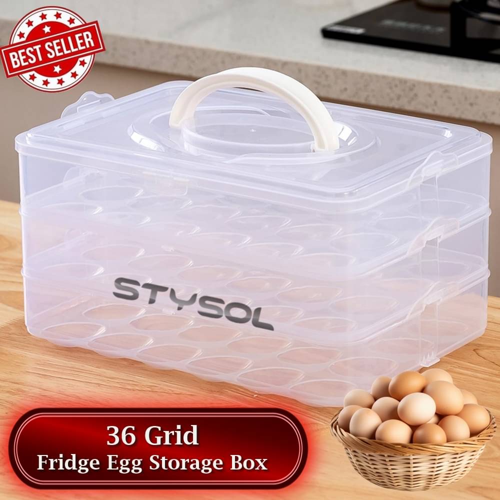     			Stysol Egg Container Plastic White Egg Container ( Set of 1 )