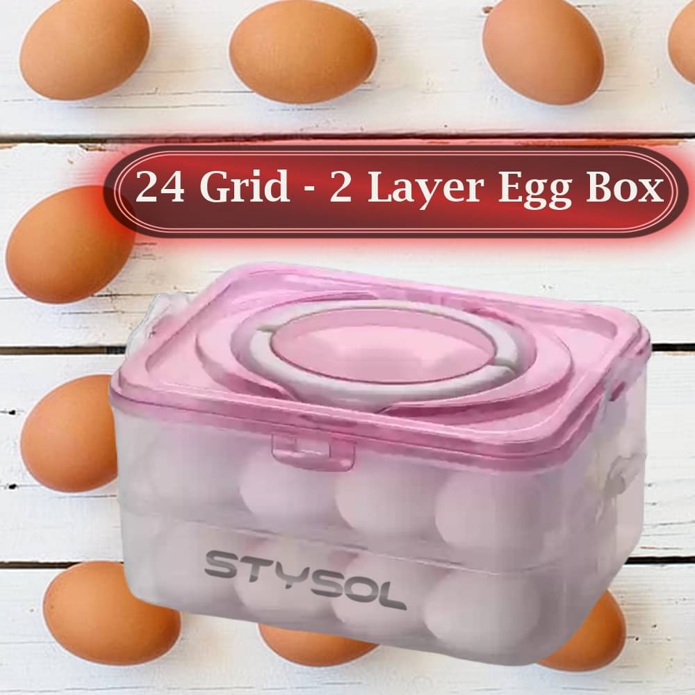     			Stysol Egg Container Plastic White Egg Container ( Set of 1 )