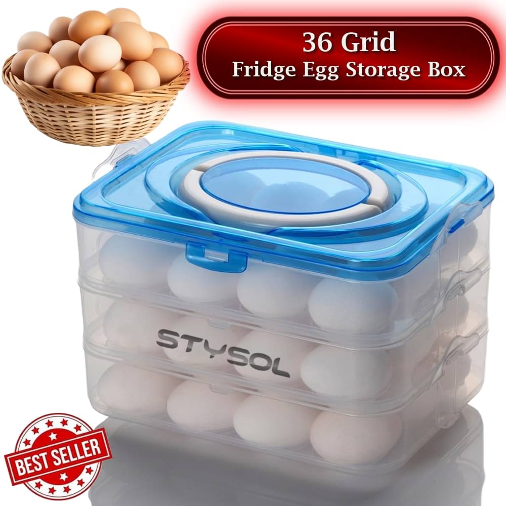     			Stysol Egg Container Plastic White Egg Container ( Set of 1 )