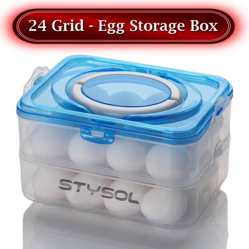     			Stysol Egg Storage Plastic White Egg Container ( Set of 1 )