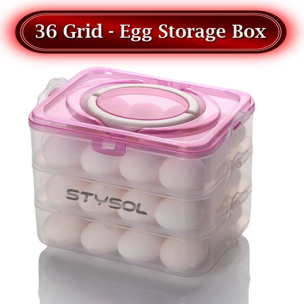     			Stysol Egg Tray Plastic White Egg Container ( Set of 1 )