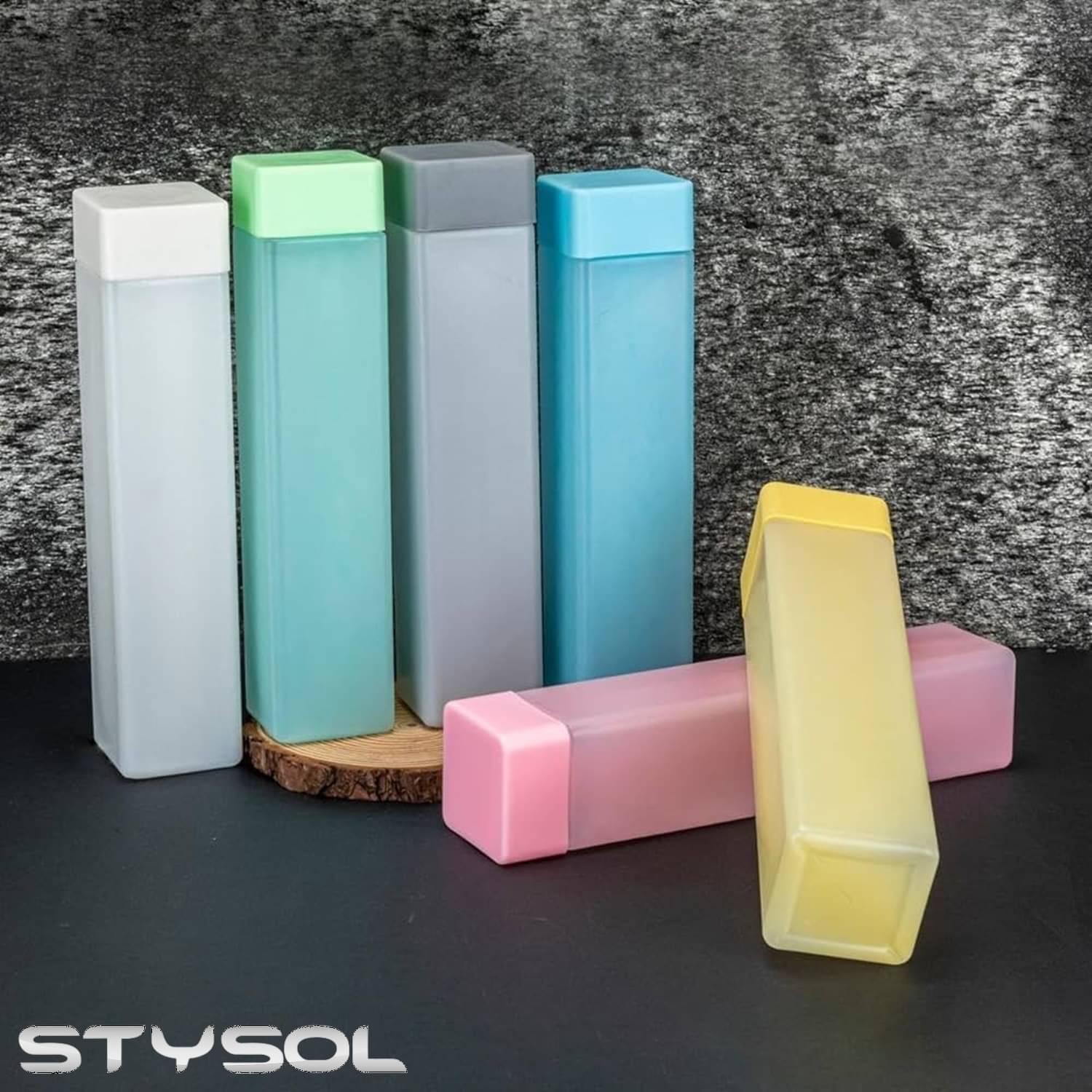     			Stysol Frosty Water Bottel  Multicolour Plastic Fridge Water Bottle 1000 mL ( Set of 6 )