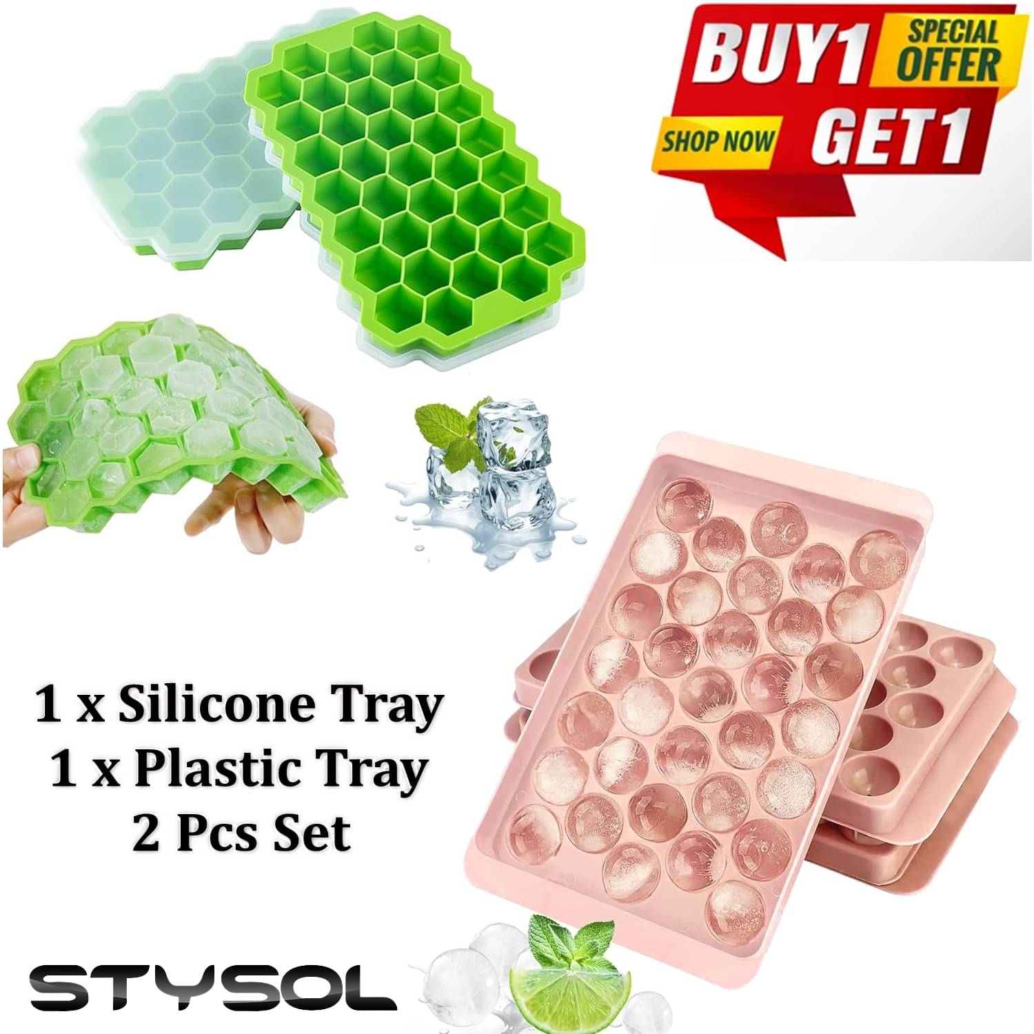     			Stysol Ice tary Multicolor 2 Pcs