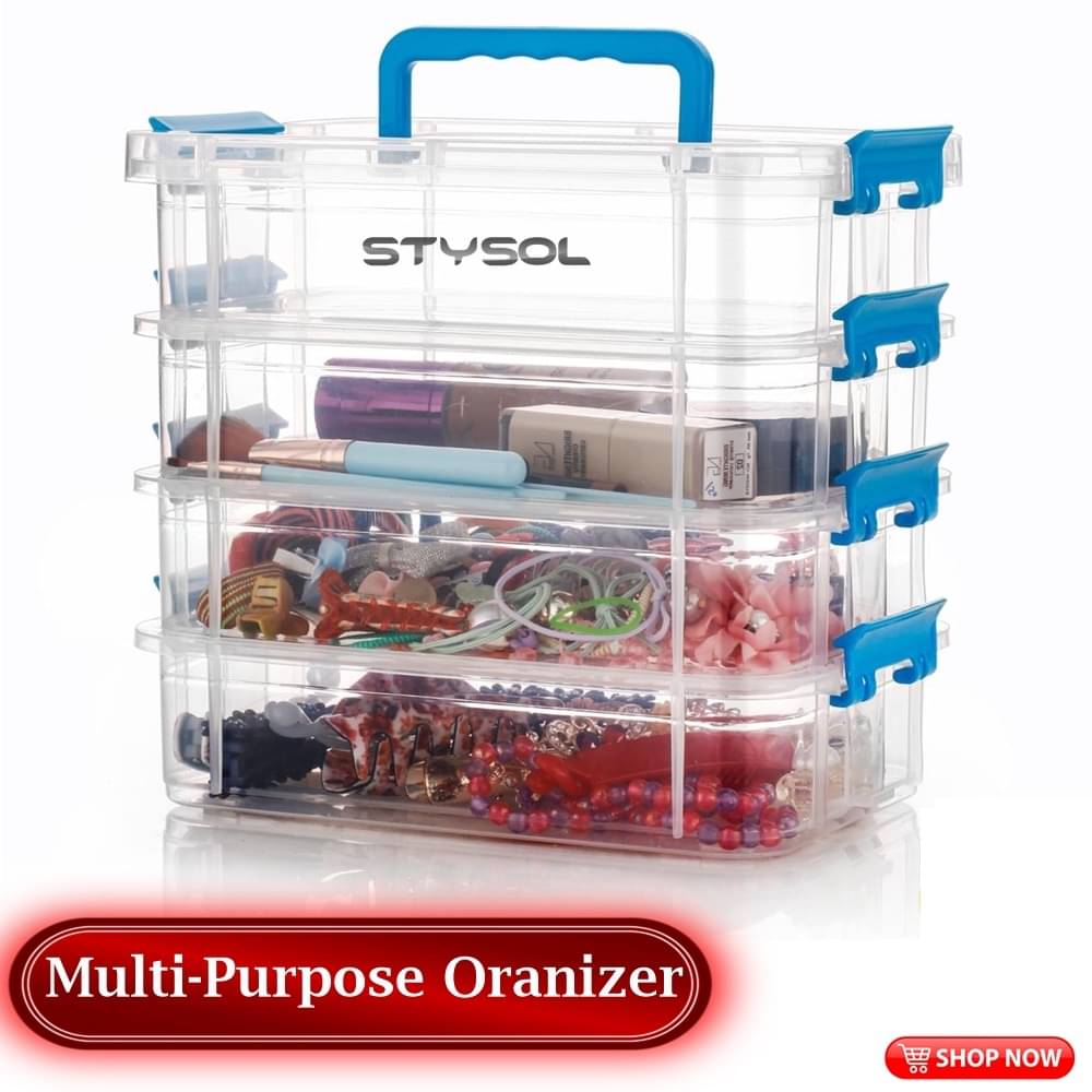 Stysol Multi-Purpose Box Plastic Multicolor Multi-Purpose Container ( Set of 1 ) Stysol Multi-Purpose Box Plastic Multicolor Multi-Purpose Container ( Set of 1 )