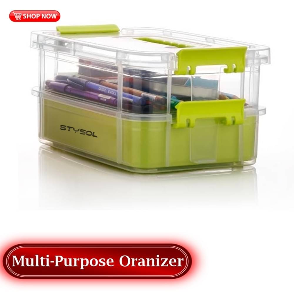 Stysol Multi-Purpose Box Plastic Multicolor Multi-Purpose Container ( Set of 1 ) Stysol Multi-Purpose Box Plastic Multicolor Multi-Purpose Container ( Set of 1 )