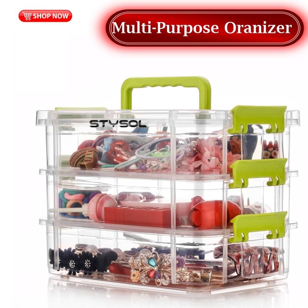 Stysol Multi-Purpose Box Plastic Multicolor Multi-Purpose Container ( Set of 1 ) Stysol Multi-Purpose Box Plastic Multicolor Multi-Purpose Container ( Set of 1 )