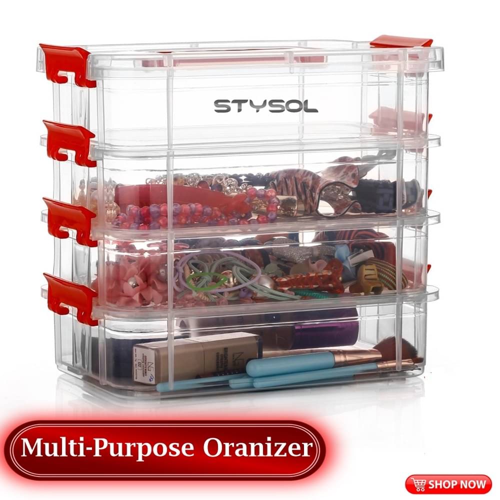 Stysol Multi-Purpose Box Plastic Multicolor Multi-Purpose Container ( Set of 1 ) Stysol Multi-Purpose Box Plastic Multicolor Multi-Purpose Container ( Set of 1 )