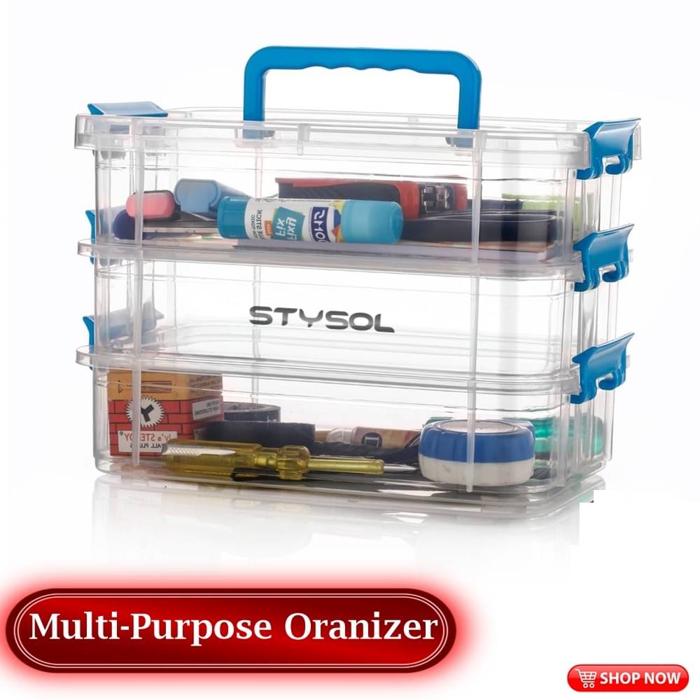 Stysol Multi-Purpose Box Plastic Multicolor Multi-Purpose Container ( Set of 1 ) Stysol Multi-Purpose Box Plastic Multicolor Multi-Purpose Container ( Set of 1 )