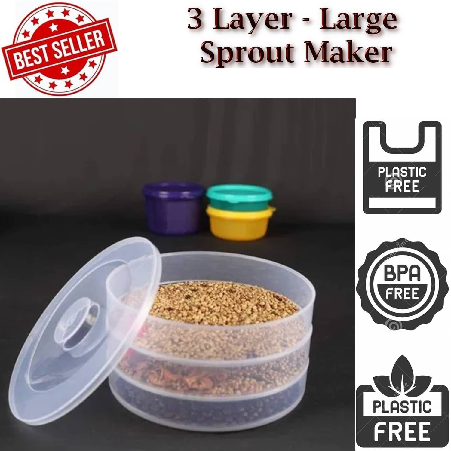     			Stysol Plastic 3 Compartment Sprout Maker