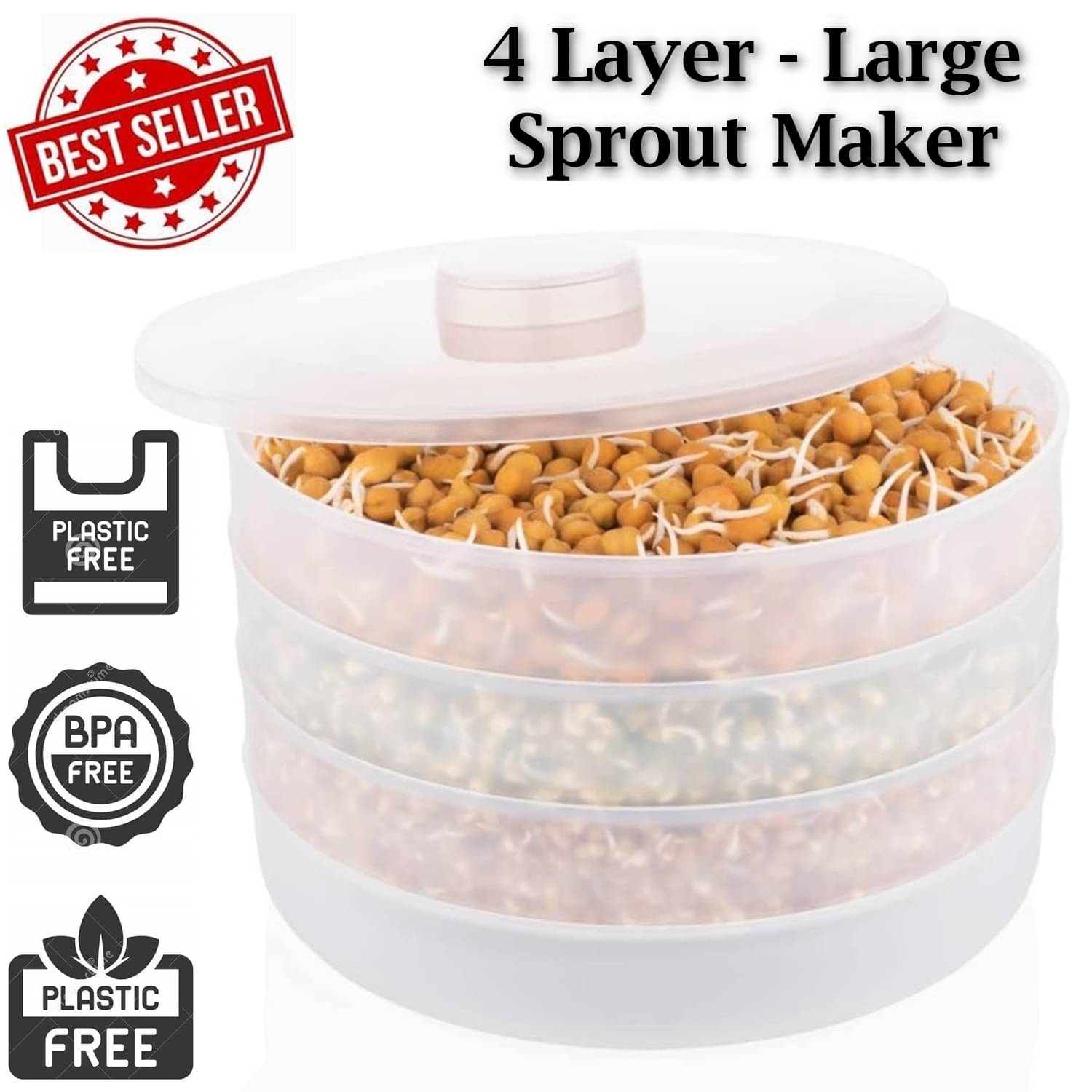     			Stysol Plastic 3 Compartment Sprout Maker