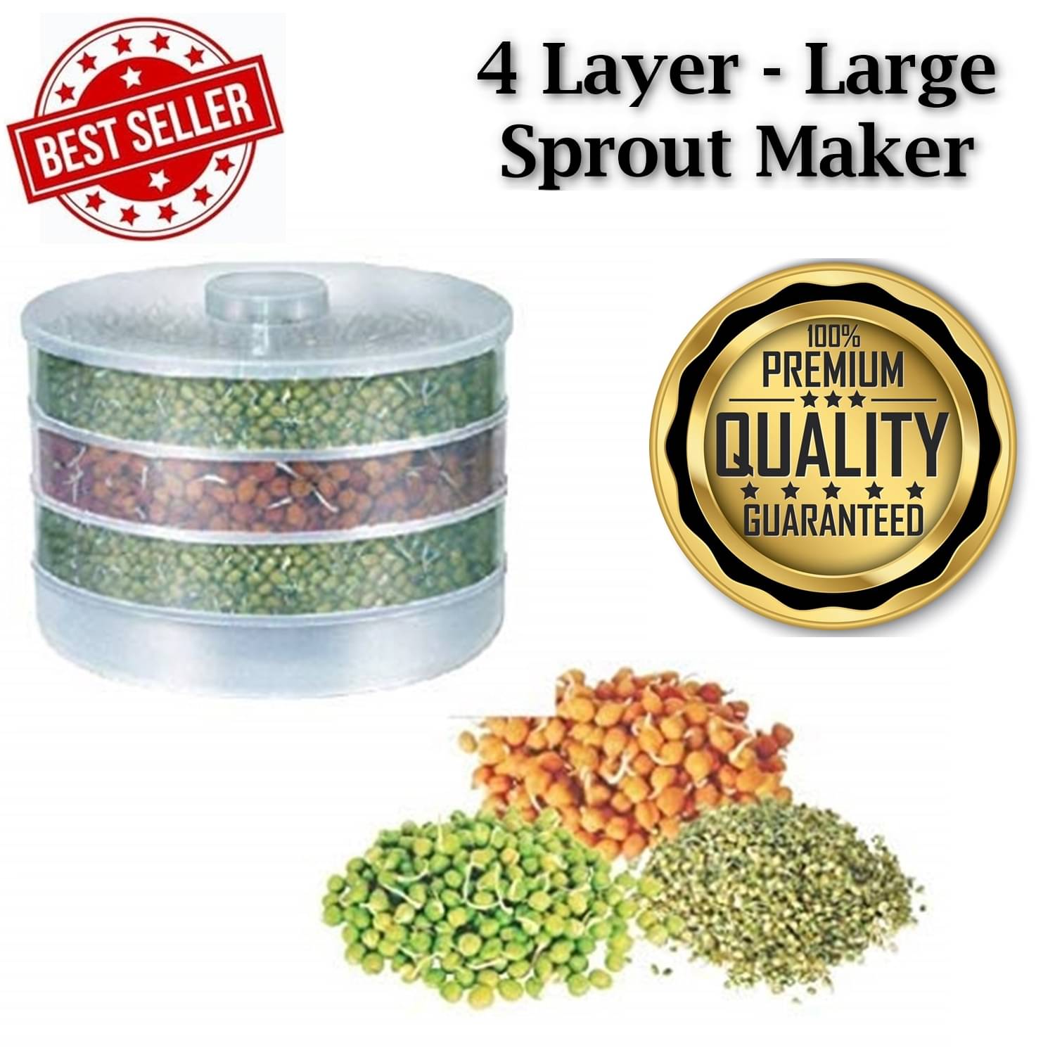     			Stysol Plastic 4 Compartment Sprout Maker