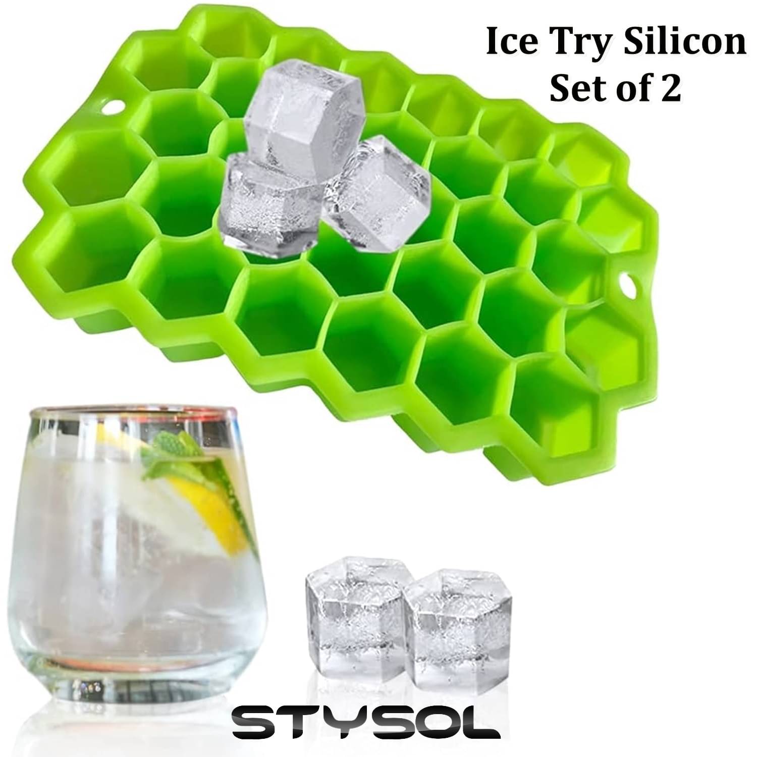     			Stysol Silicone ice Tray Light Green 2 Pcs
