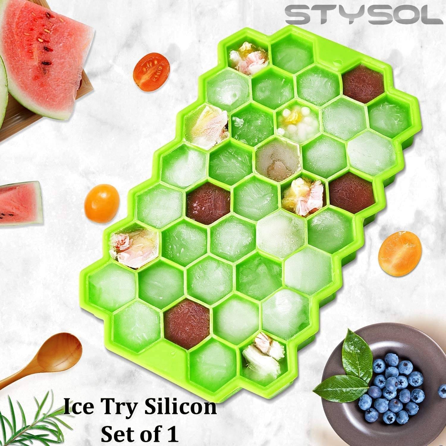     			Stysol Silicone ice Tray Light Green 1 Pcs