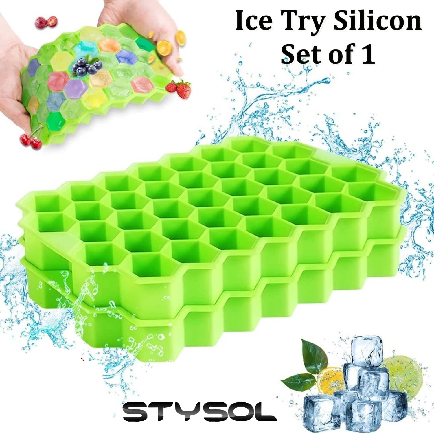     			Stysol Silicone ice Tray Light Green 1 Pcs