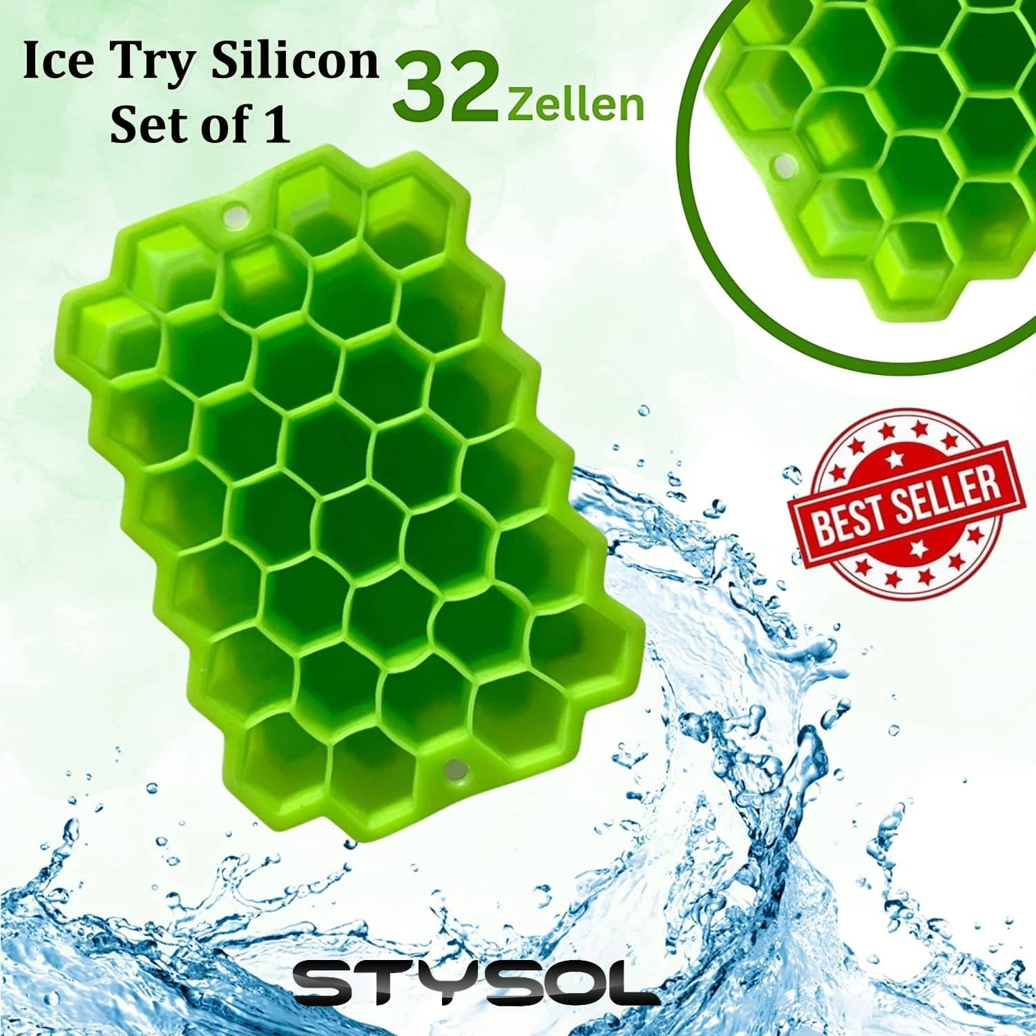     			Stysol Silicone ice Tray Light Green 1 Pcs