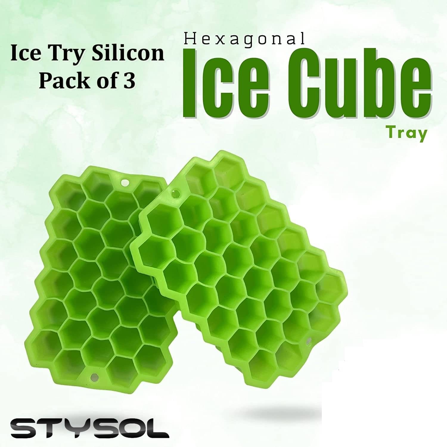     			Stysol Silicone ice Tray Light Green 3 Pcs