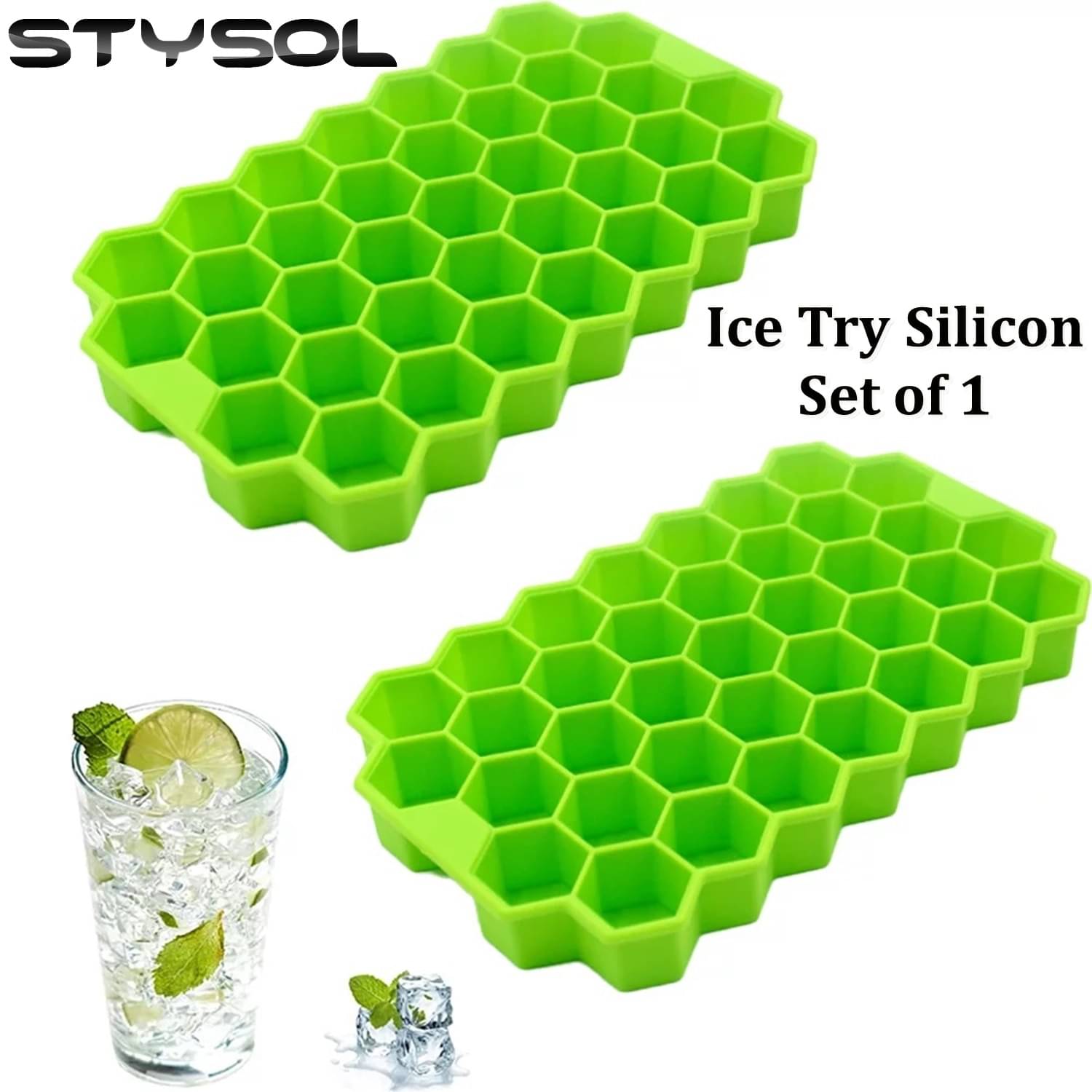     			Stysol Silicone ice Tray Light Green 1 Pcs
