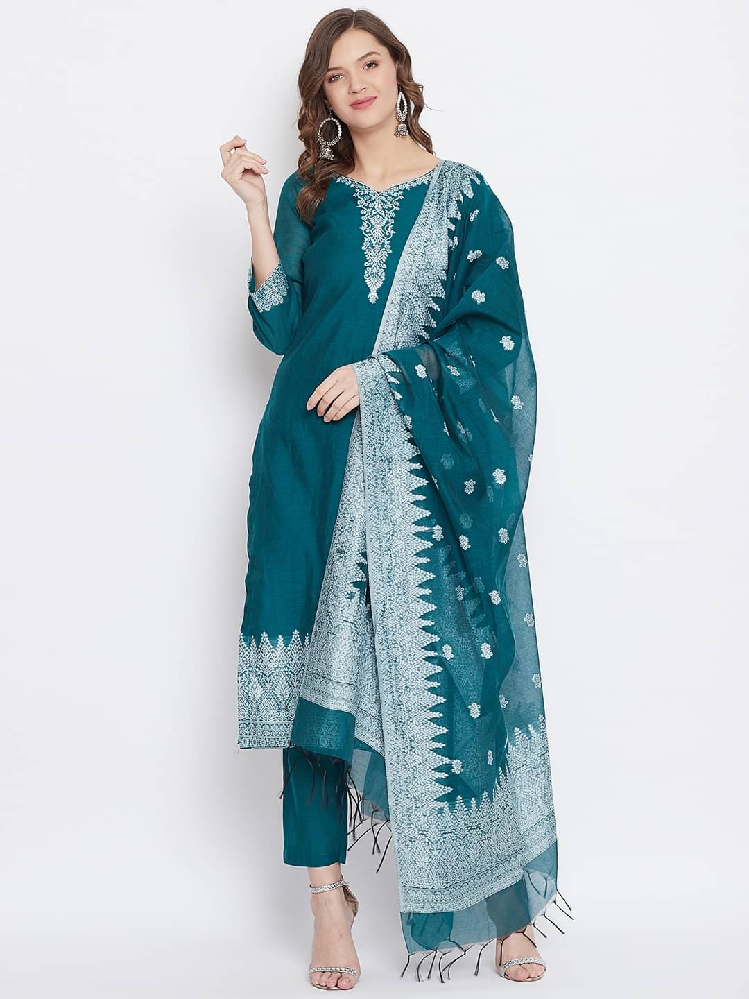 TAZO Unstitched Cotton Blend Printed Dress Material - Green ( Pack of 1 ) TAZO Unstitched Cotton Blend Printed Dress Material - Green ( Pack of 1 )