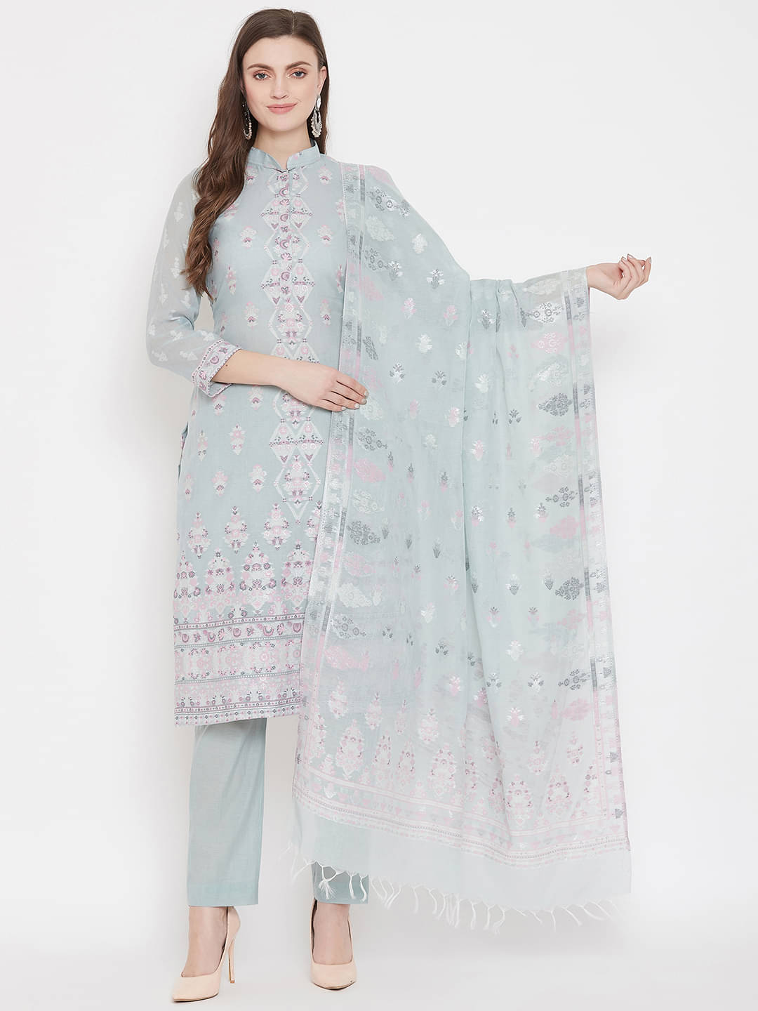 TAZO Unstitched Cotton Printed Dress Material - Green ( Pack of 1 ) TAZO Unstitched Cotton Printed Dress Material - Green ( Pack of 1 )