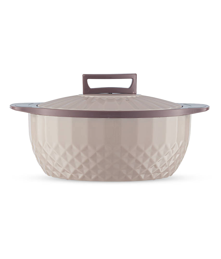 Trueware Eternity Plastic & Brown Steel Thermoware Casserole ( Set of 1 , 2500 mL ) Trueware Eternity Plastic & Brown Steel Thermoware Casserole ( Set of 1 , 2500 mL )