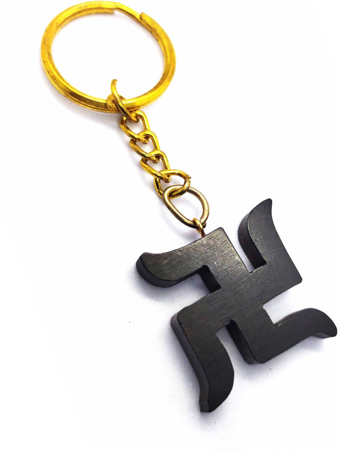     			YASH GEMS Black Wood Keychain - Pack of 1