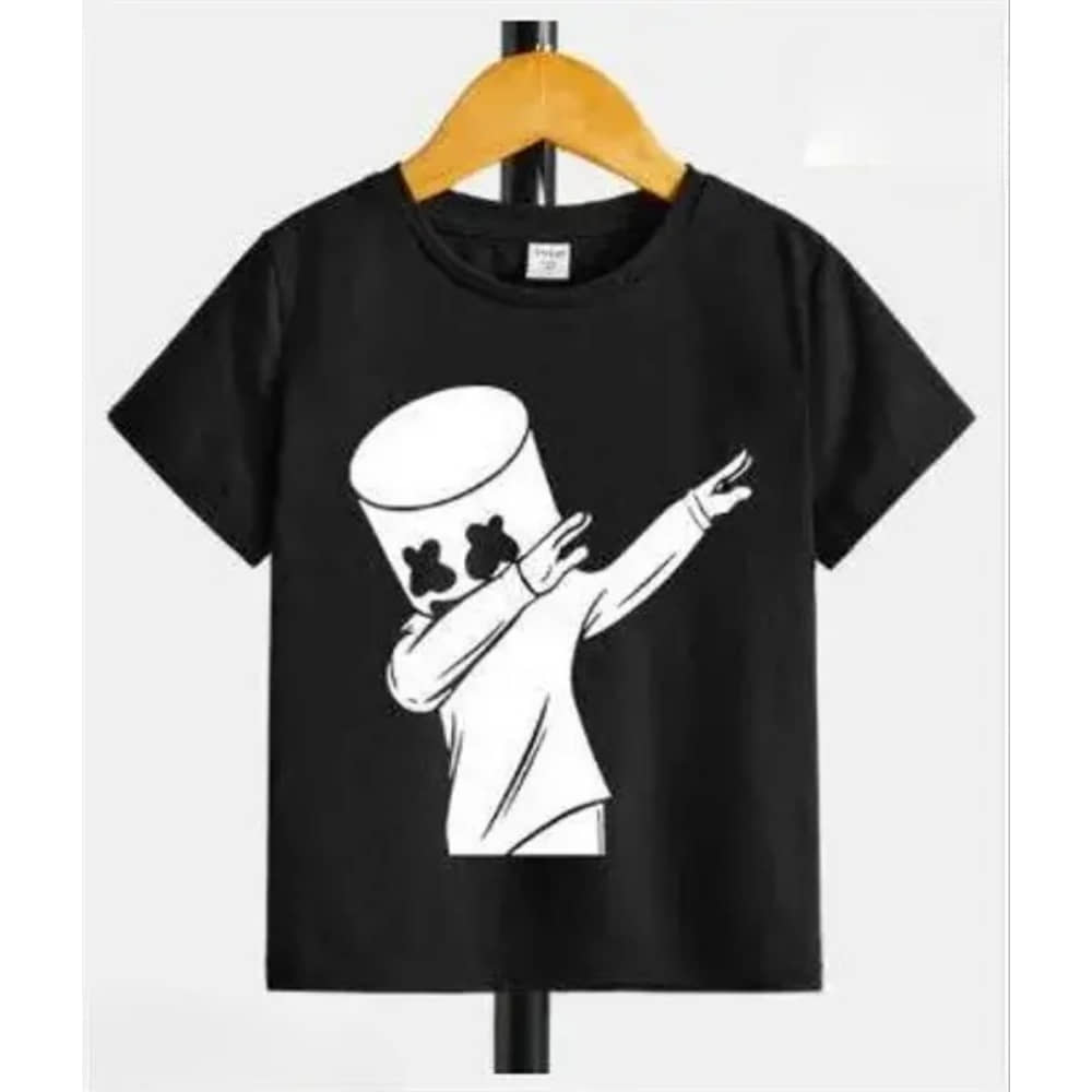 kukke Pack of 1 Boys Cotton T-Shirt ( Black )