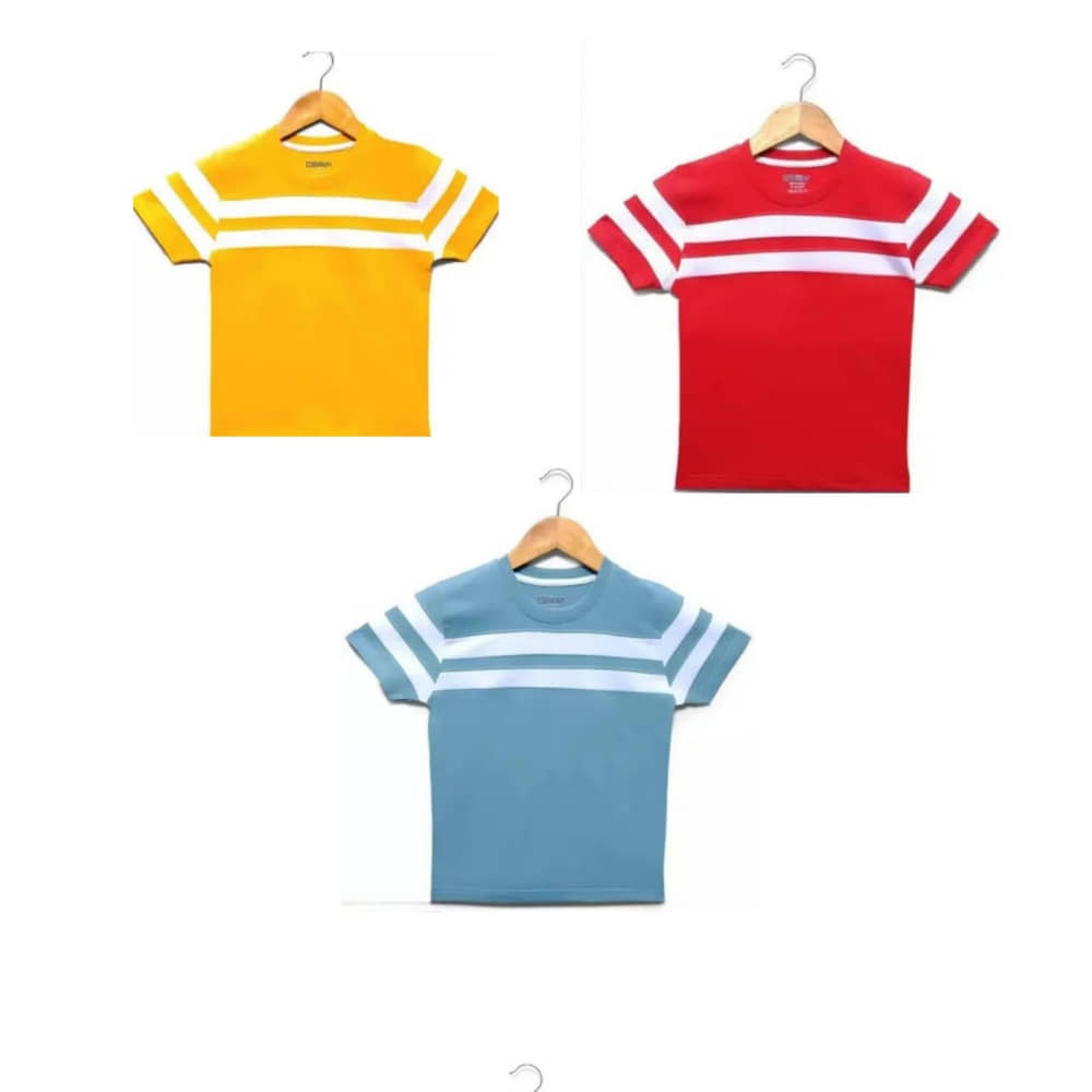 kukke Pack of 3 Boys Cotton T-Shirt ( Multicolor )