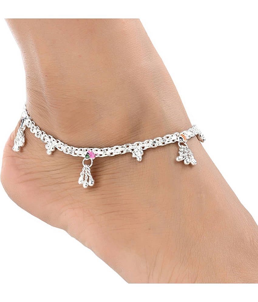 AanyaCentric Silver Anklets ( Pack of 1 ) - Anklets | Buy online on ZillyBuy