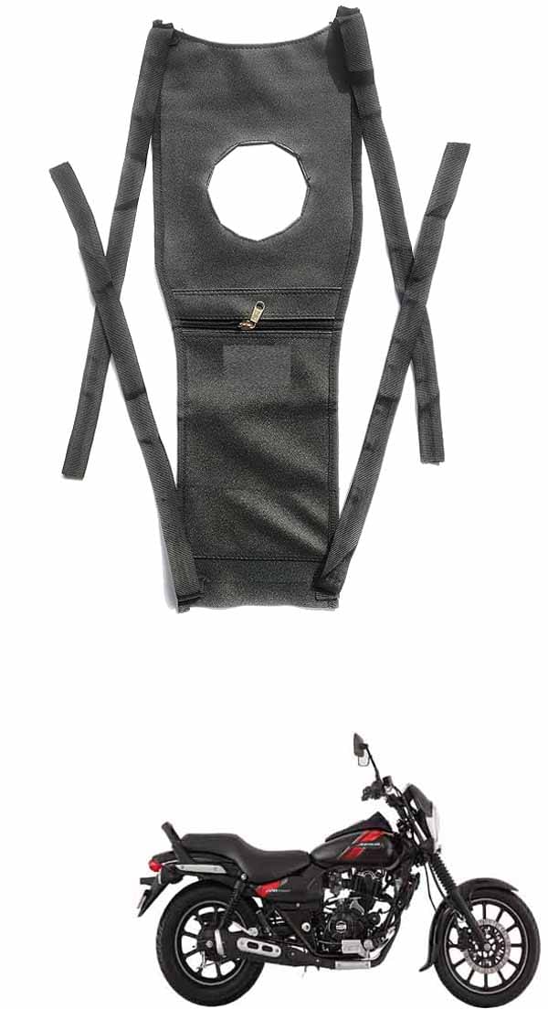 BuddyBuzz Bike Tank Cover Bike Tank Bag with Mobile Pouch Artificial Leather Stretchable Material Use for Bajaj Avenger 220 Street BuddyBuzz Bike Tank Cover Bike Tank Bag with Mobile Pouch Artificial Leather Stretchable Material Use for Bajaj Avenger 220 Street