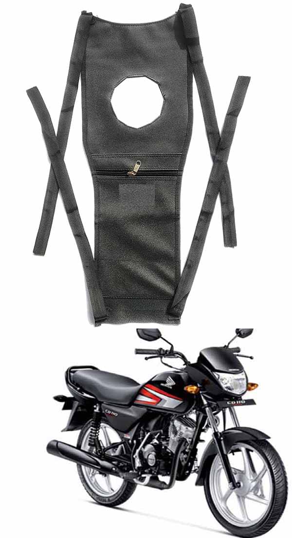 BuddyBuzz Bike Tank Cover Bike Tank Bag with Mobile Pouch Artificial Leather Stretchable Material Use for Honda CD 110 Dream BuddyBuzz Bike Tank Cover Bike Tank Bag with Mobile Pouch Artificial Leather Stretchable Material Use for Honda CD 110 Dream