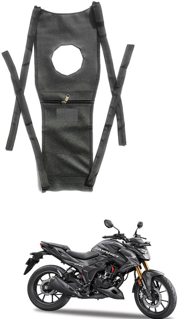 BuddyBuzz Bike Tank Cover Bike Tank Bag with Mobile Pouch Artificial Leather Stretchable Material Use for Honda Hornet 2 BuddyBuzz Bike Tank Cover Bike Tank Bag with Mobile Pouch Artificial Leather Stretchable Material Use for Honda Hornet 2