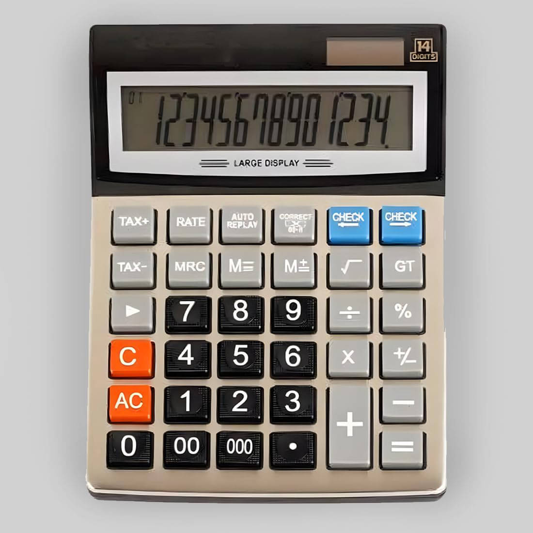 CT912ND 12 Digit Basic Big Calculator Solar/Battery Powered 912ND Financial Calculator CT912ND 12 Digit Basic Big Calculator Solar/Battery Powered 912ND Financial Calculator