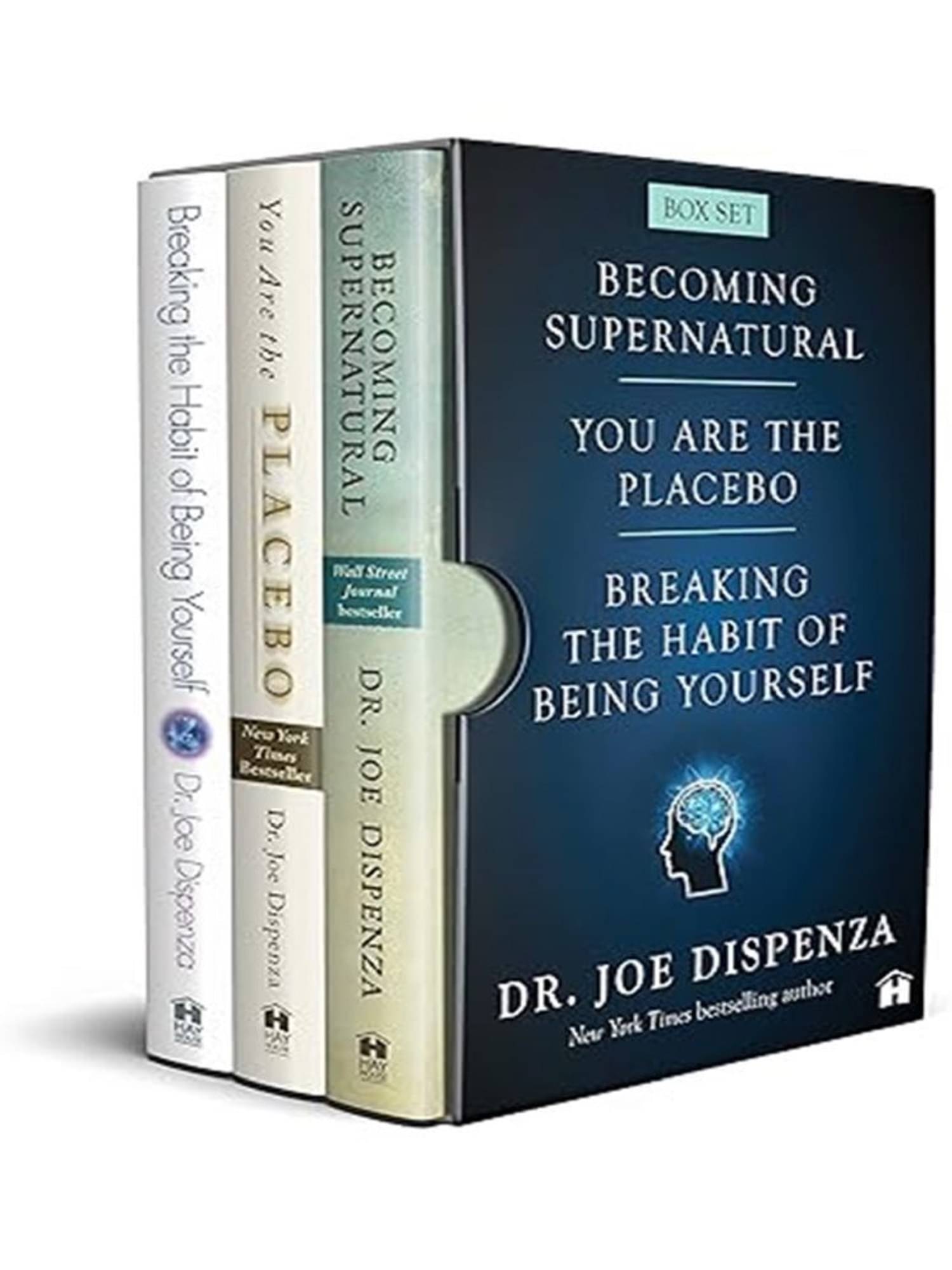 Dr. Joe Dispenza Box Set: Becoming Supernatural, You Are the Placebo, Breaking the Habit of Being Yourself Paperback – 1 July 2022 Dr. Joe Dispenza Box Set: Becoming Supernatural, You Are the Placebo, Breaking the Habit of Being Yourself Paperback – 1 July 2022