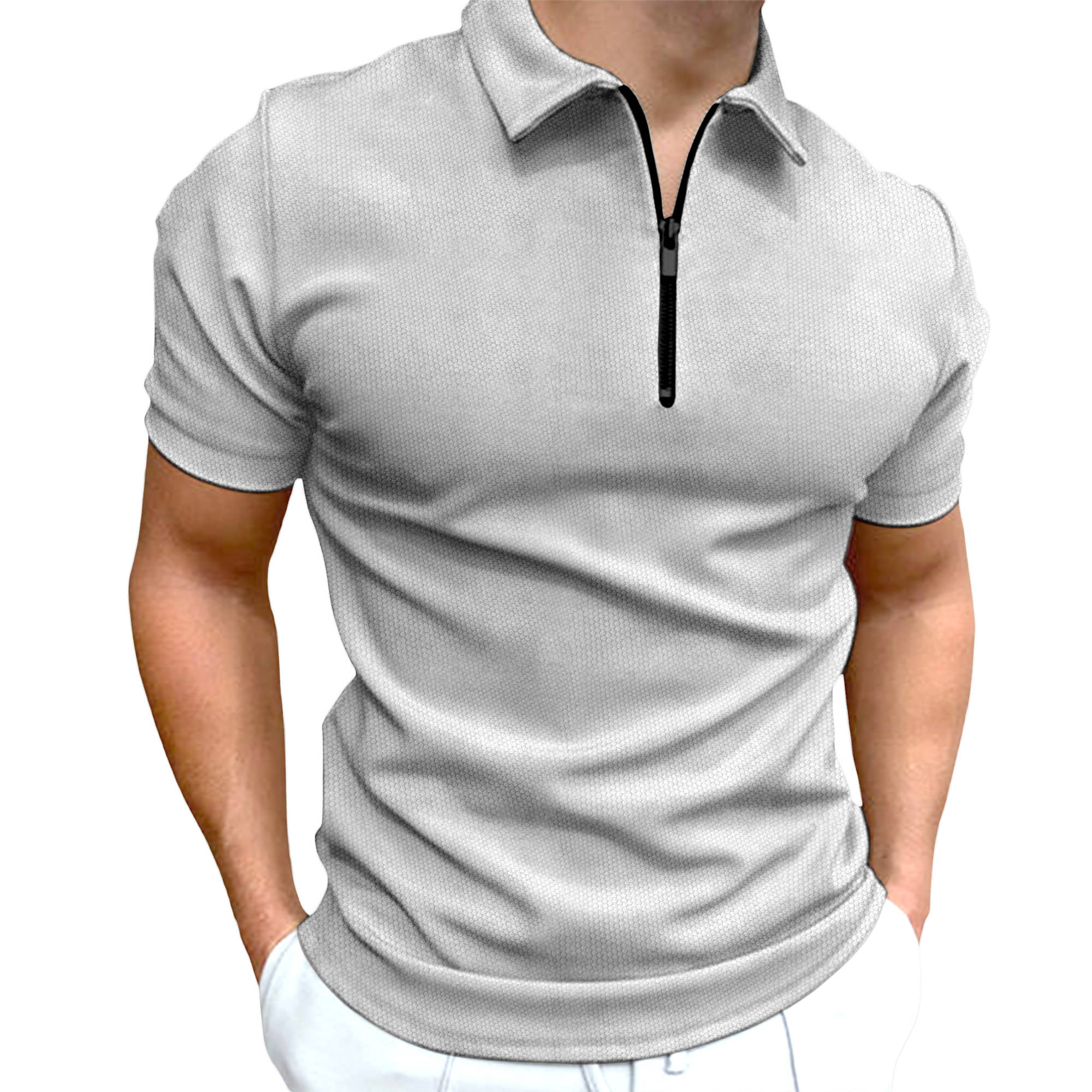FTX Pack of 1 Cotton Blend Regular Fit Solid Half Sleeves Men's Polo T Shirt ( Dark Grey )