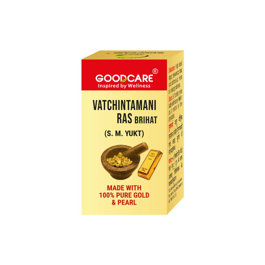 Goodcare Vatchintamani Ras Brihat Tablets, Ayurvedic Relief for Joint Pain and Stiffness, Supports Vata Balance and Strength 10 No.s