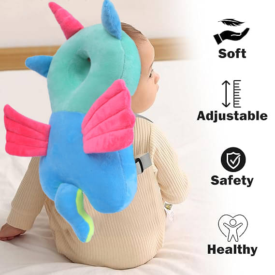 HUG PUPPY Protective Baby Head Cushion - Soft, Adjustable & Lightweight Safety Pillow to Prevent Bumps (Multicolor)     			HUG PUPPY Protective Baby Head Cushion - Soft, Adjustable & Lightweight Safety Pillow to Prevent Bumps (Multicolor)